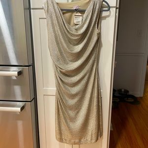 Gold Lame Party Dress